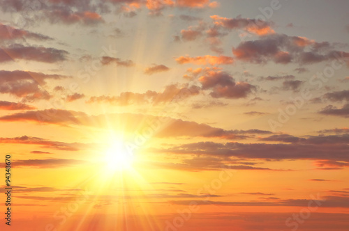 Golden sunset with sun rays © Prazis Images