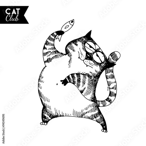 funny cat character