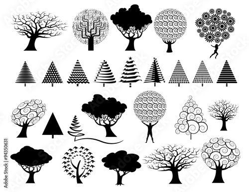 choice of 26 vector trees in a variety of styles