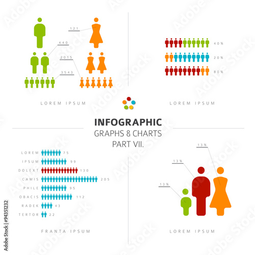 collection of Infographic people elements
