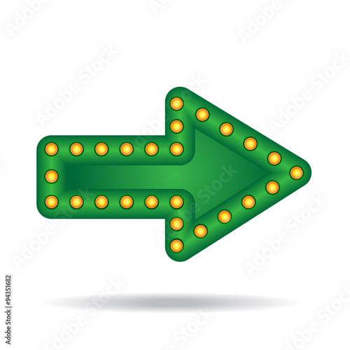 Glowing neon arrow