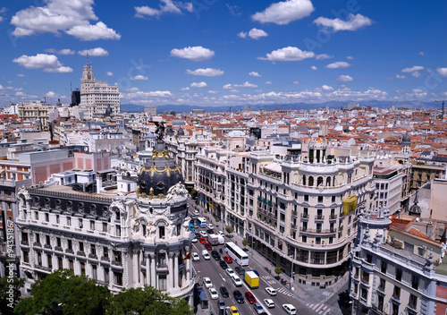 View of the Gran Via of Madrid (Spain) © fresnel6