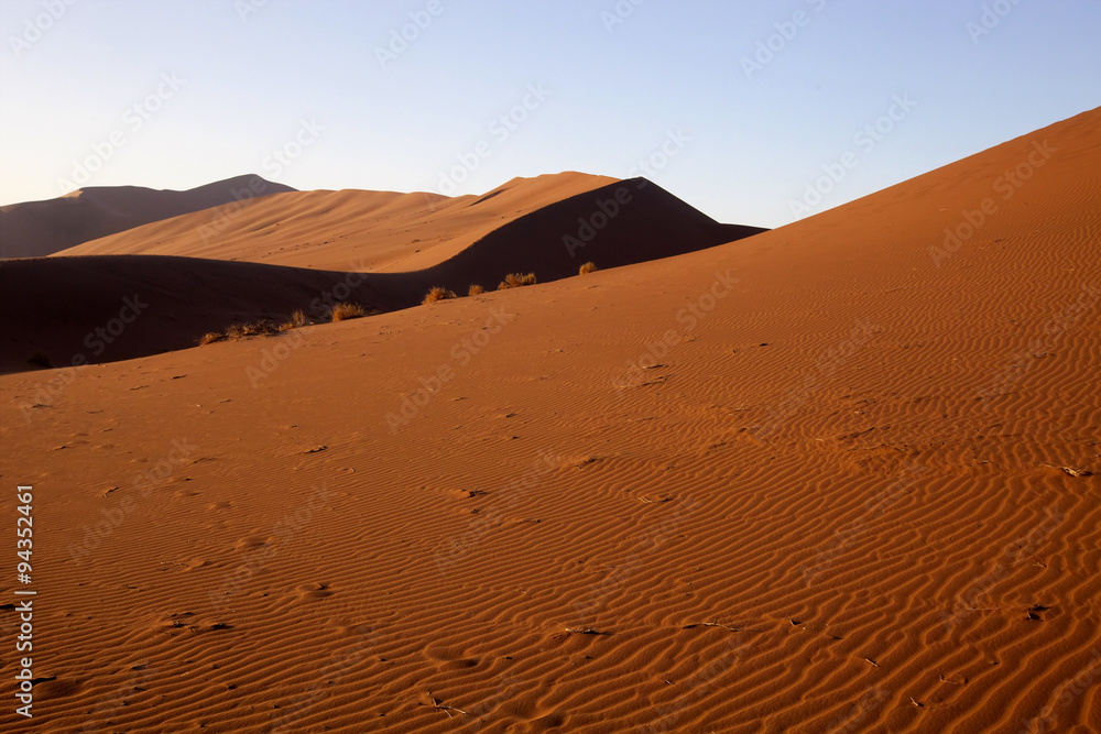  a sand dune Sossusvlei, Namibia