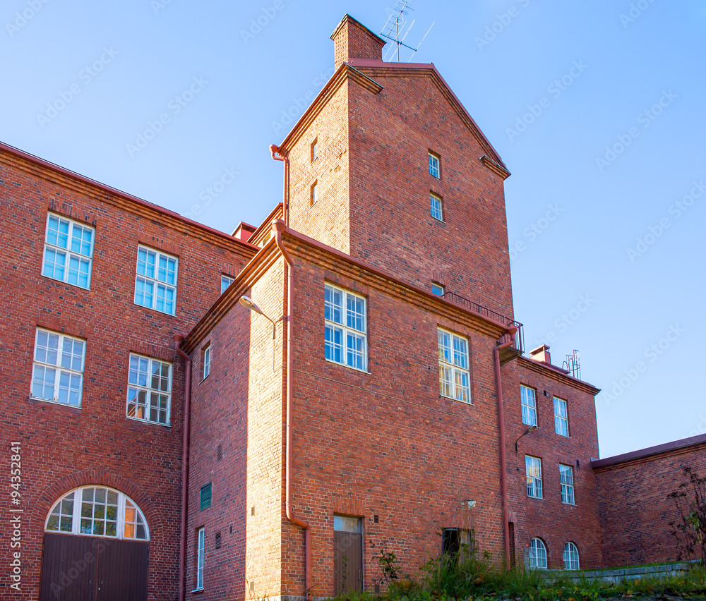 Old red brick waterworks office and administration building Old red brick waterworks office and administration building