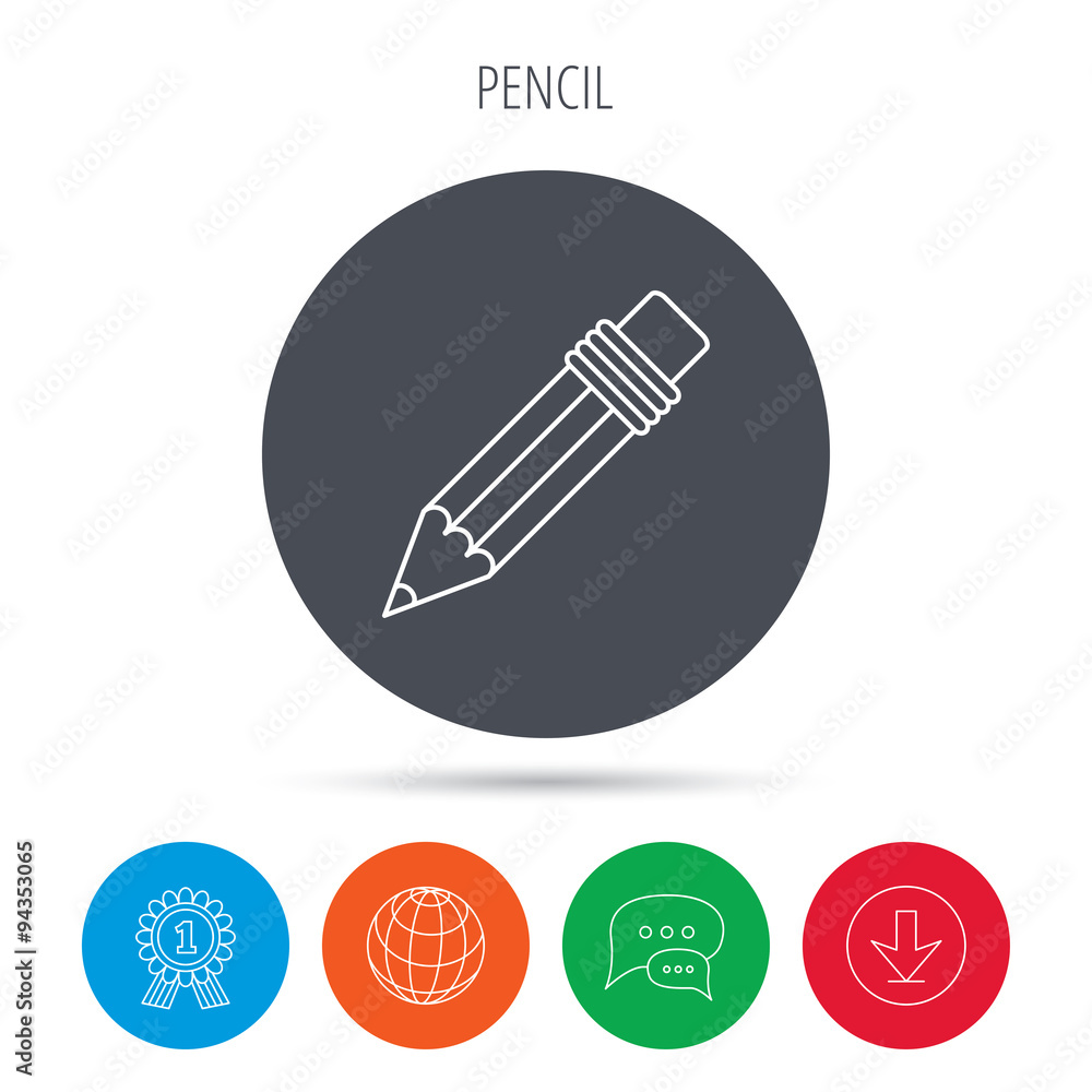 Pencil icon. Drawing tool sign. Pencil icon. Drawing tool sign.