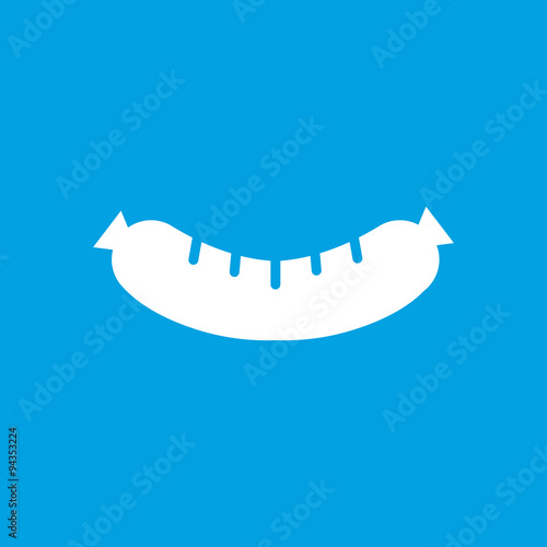 Sausage icon, white