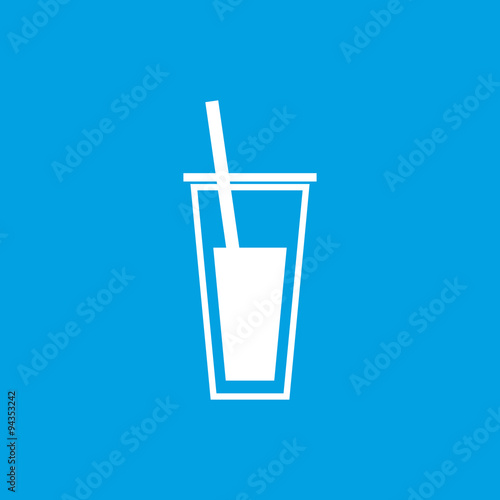 Drink icon, white