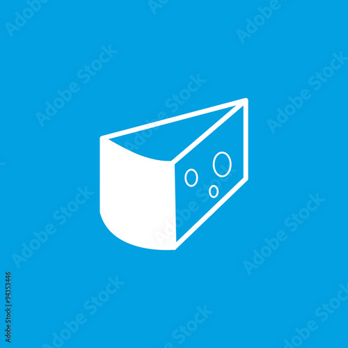 Cheese icon, white
