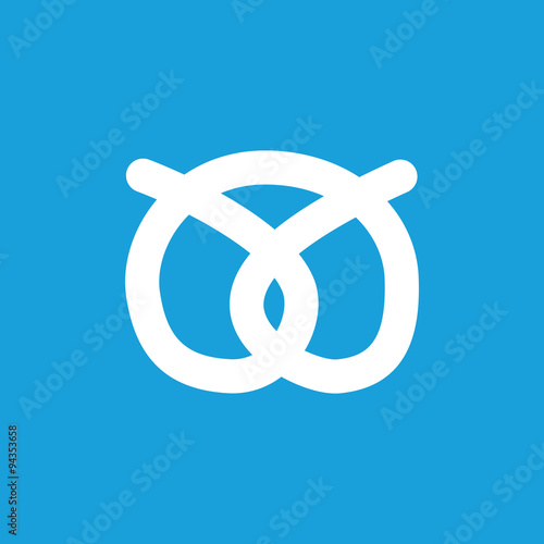 Kringle icon, white