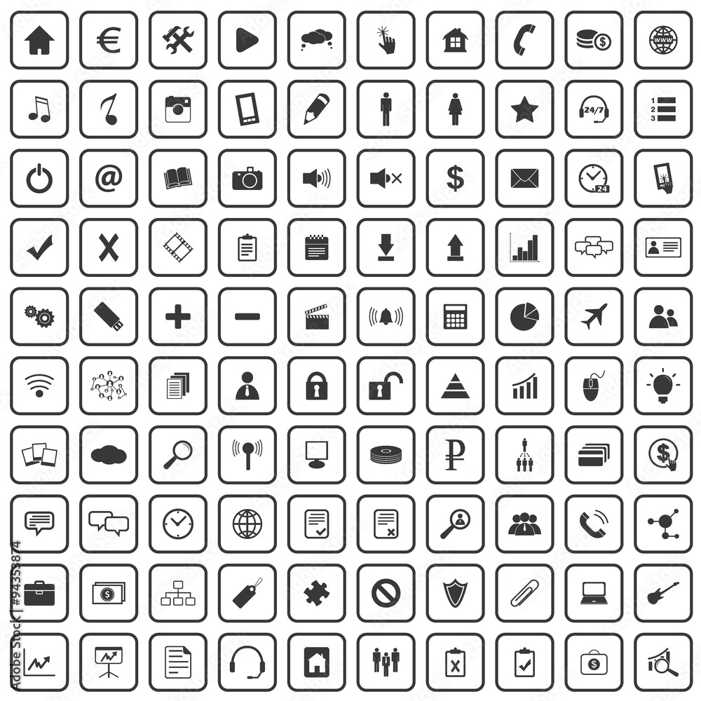 100 webdesign icons set 100 webdesign icons set