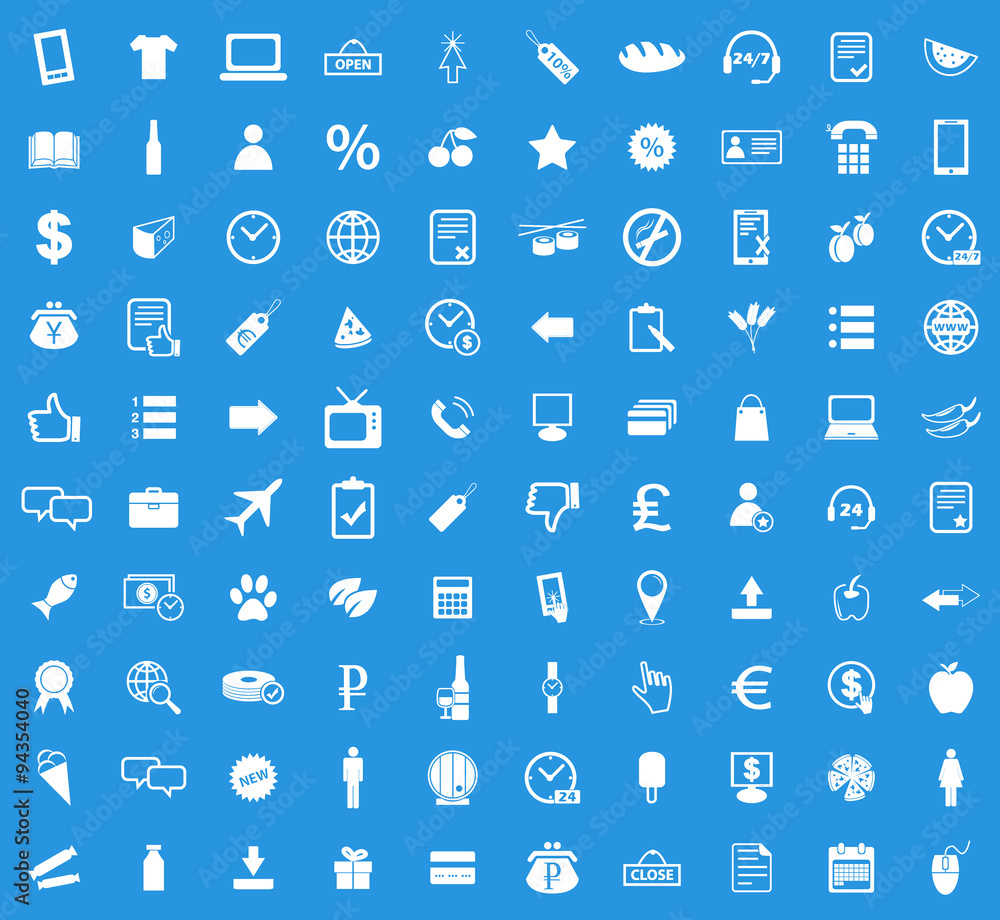 100 Shop icon set 100 Shop icon set