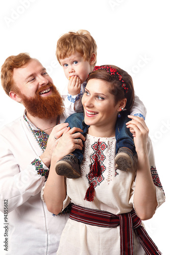 Ukrainian family studio shot photo