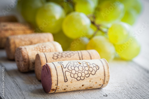 Grape and wine corks