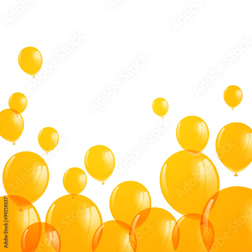 Vector Illustration of Yellow Balloons