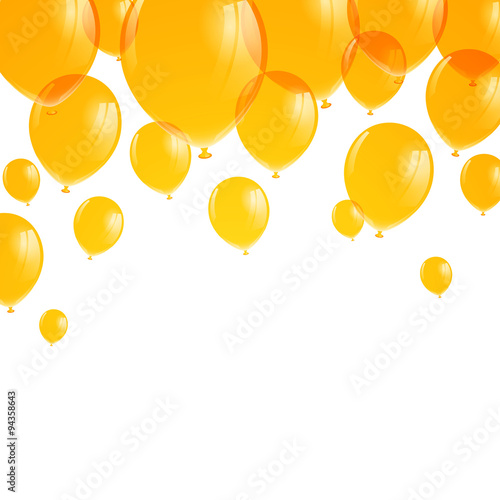 Vector Illustration of Yellow Balloons