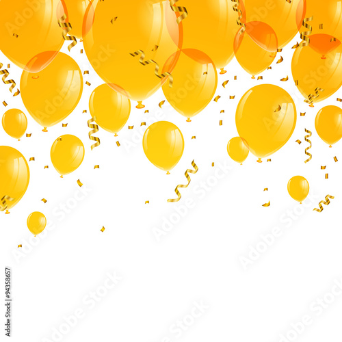 Vector Illustration of Yellow Balloons