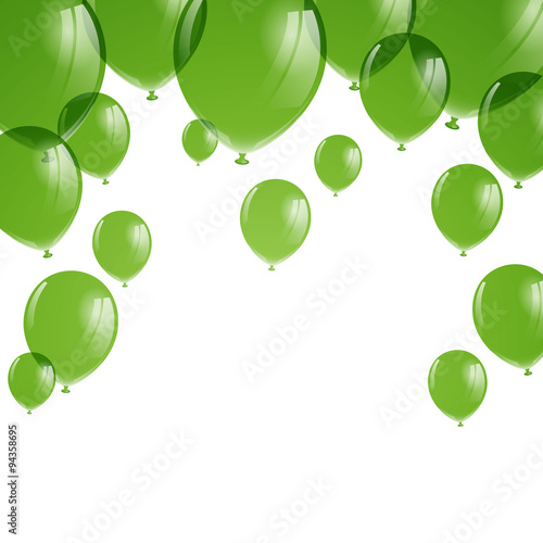 Vector Illustration of Green Balloons