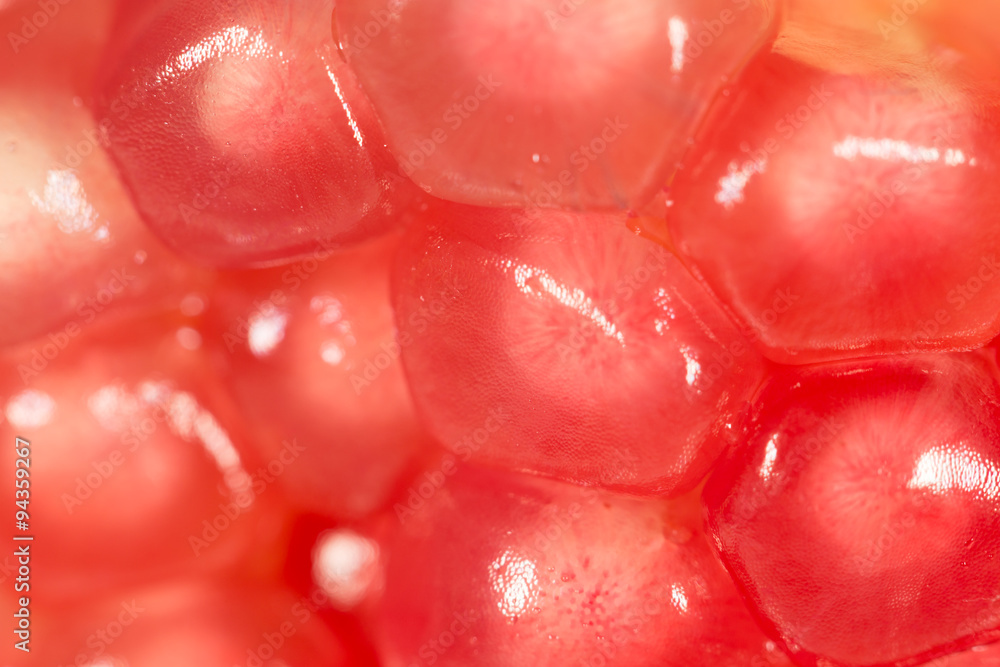 ripe pomegranate. Super Macro ripe pomegranate. Super Macro