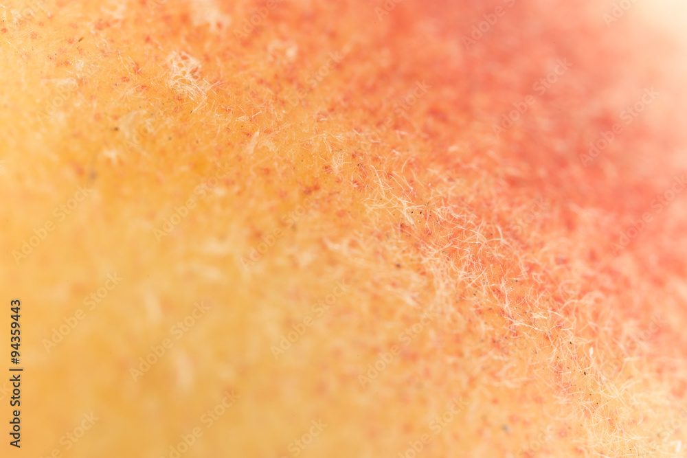 the skin of the peach as a background. close