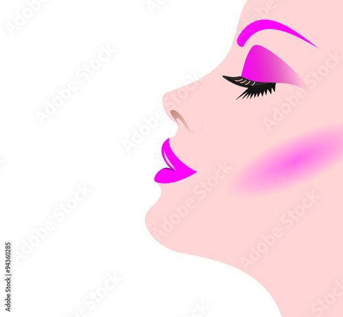 visage femme maquillage rose