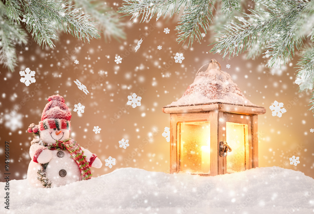 Christmas background with lantern Christmas background with lantern