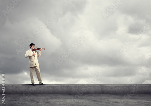 Tableau sur toile Man violinist