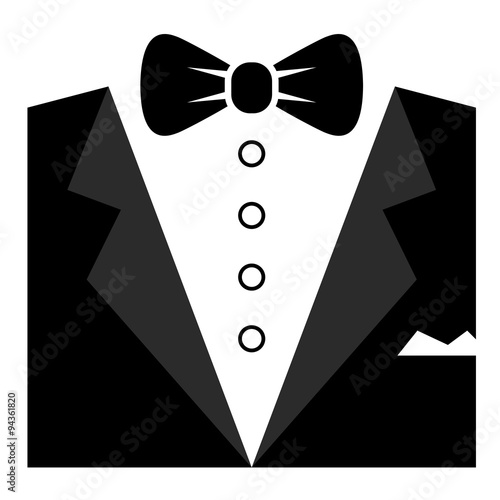 Icono plano chaqueta de frac
