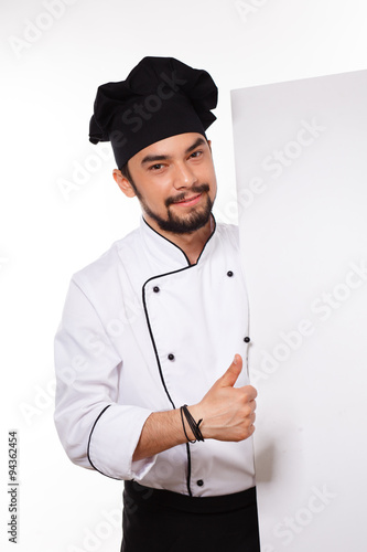 Fotografie happy cook man allright sign