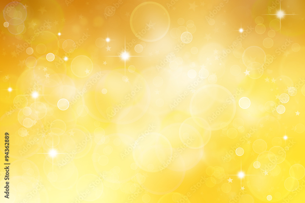 Yellow gold circles and stars abstract background Yellow gold circles and stars abstract background