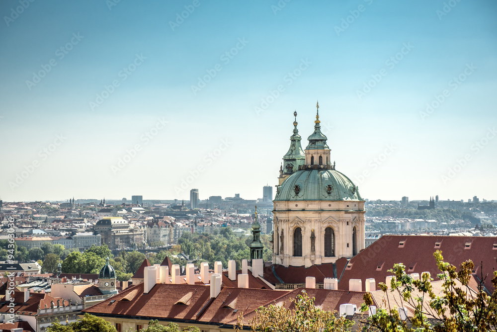 Obraz premium panorama of the city of Prague and St Nicholas church