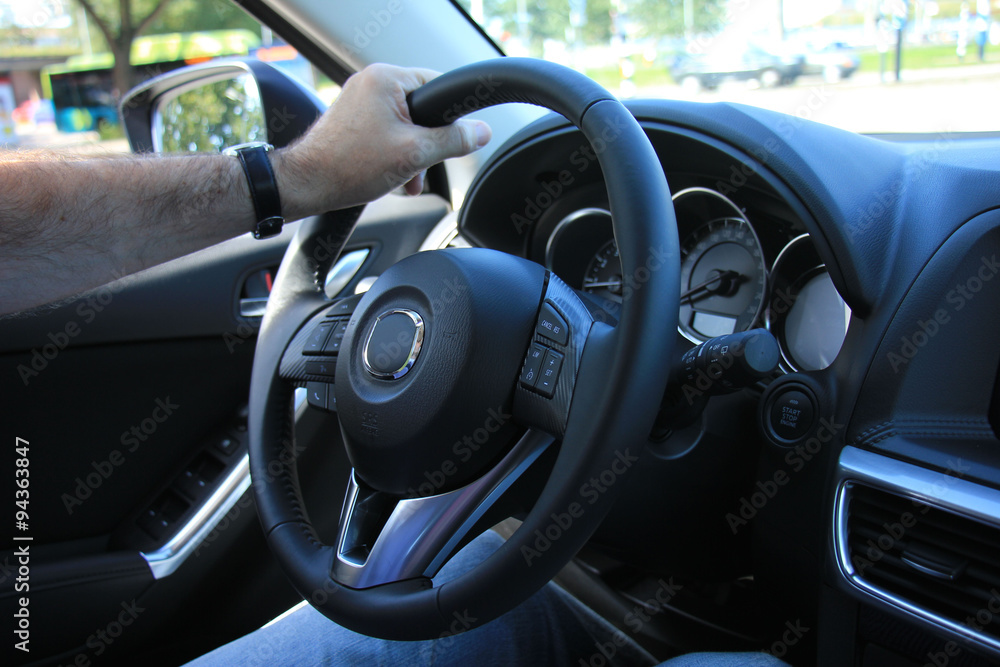 Modern car interior Modern car interior