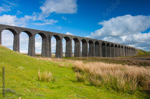 Famous Ribblehead Viaduct in Yorkshire Dales National Park