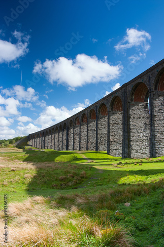 Famous Ribblehead Viaduct in Yorkshire Dales National Park