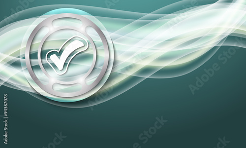 Vector abstract background with waves and check box