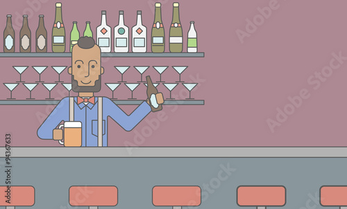 Barman in the pub.