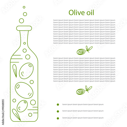 Outline olive oil bottle 