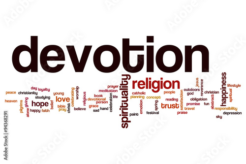 Quadro em tela Devotion word cloud concept