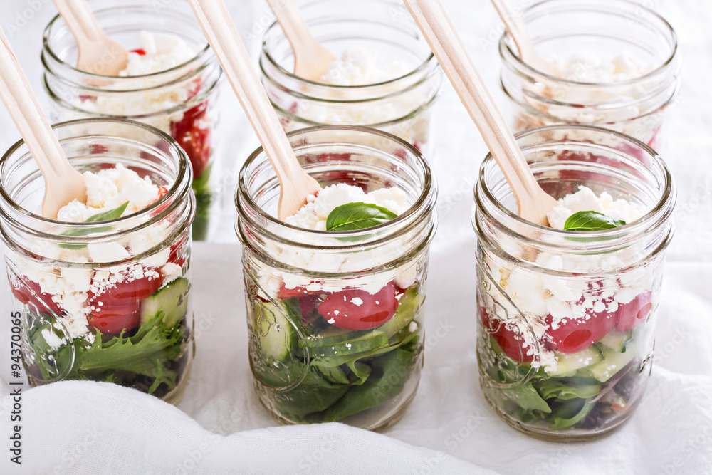 Salad in mason jars Salad in mason jars