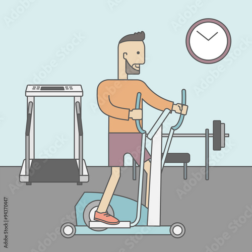Man making exercises.