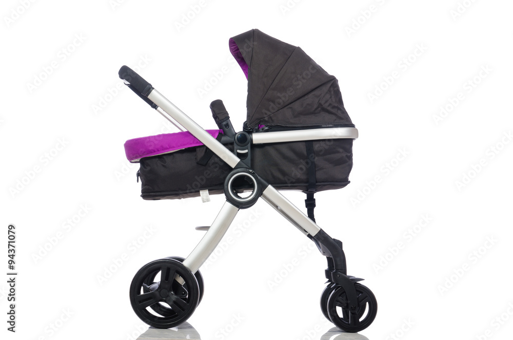 Child pram isolated on the white background Child pram isolated on the white background