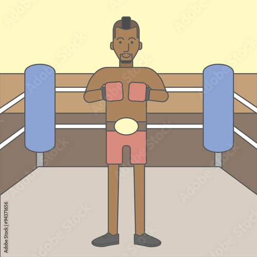 Boxer african man.