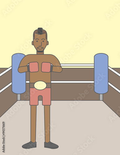 Boxer african man.