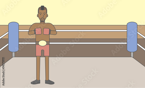 Boxer african man.