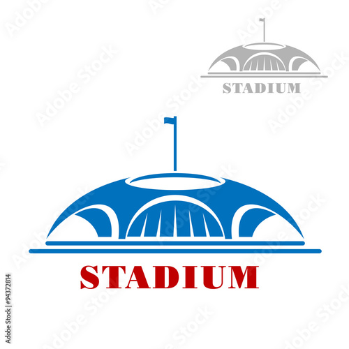 Blue sport stadium complex icon