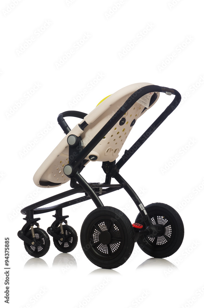Fototapeta premium Child pram isolated on the white background