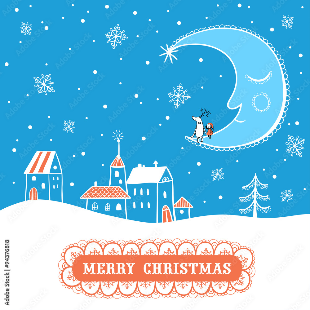 Christmas card with textbox.