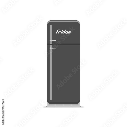 Vintage black and white Fridge