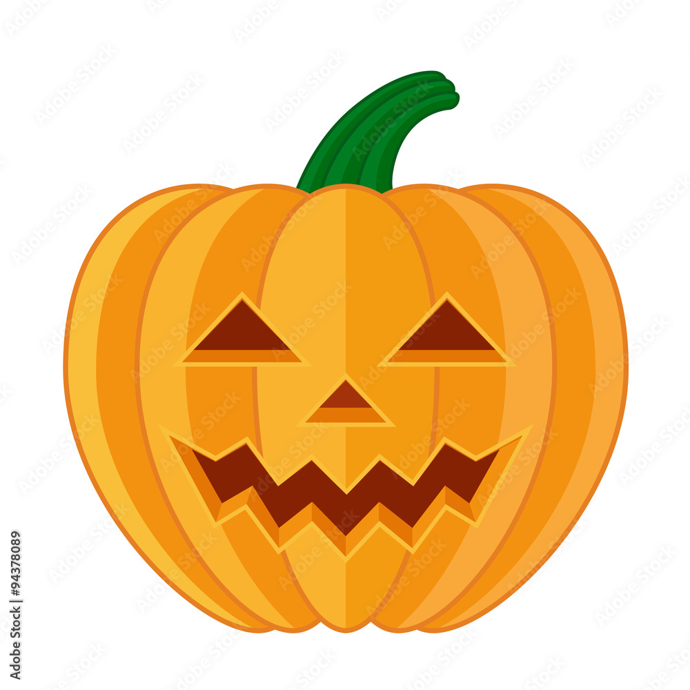 Pumpkin face flat vector halloween icon Pumpkin face flat vector halloween icon