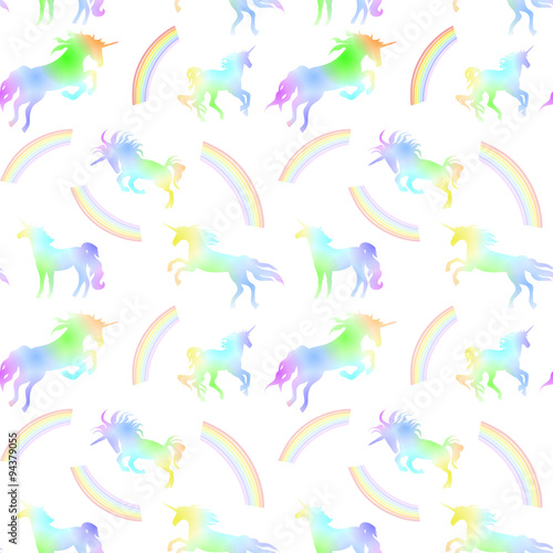 Fototapeta Naklejka Na Ścianę i Meble -  Unicorn seamless pattern
