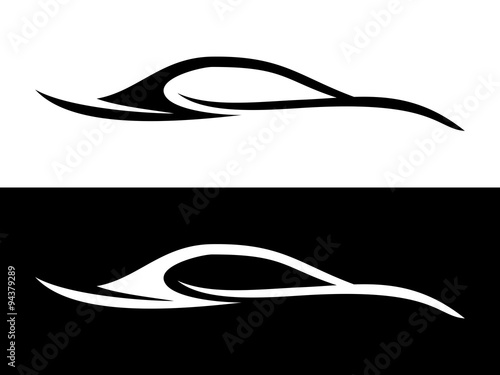 Abstract Speed Car Shape